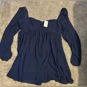 Windsor, small, navy babydoll dress
